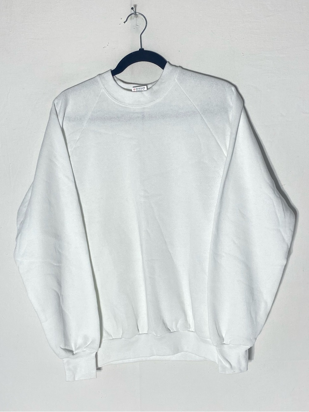 Vintage 80s 90s Fruit Of The Loom Classic White Crewneck Sweater L Dadcore